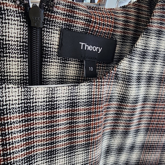 Theory Sleeveless Angled Plaid Dress - Picture 2 of 3